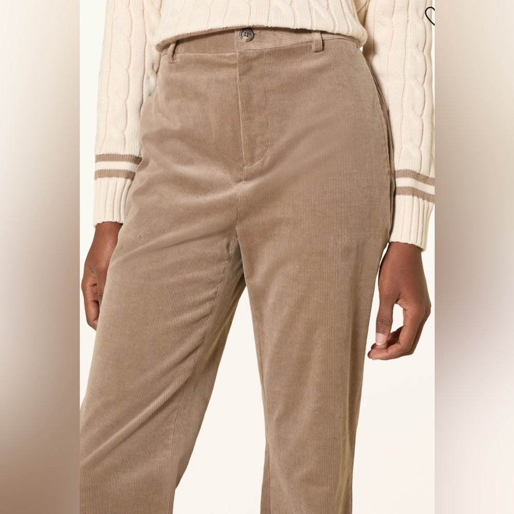 LAUREN RALPH LAUREN Taupe Corduroy High Rise Bootcut Pants 4 - Picture 5 of 16